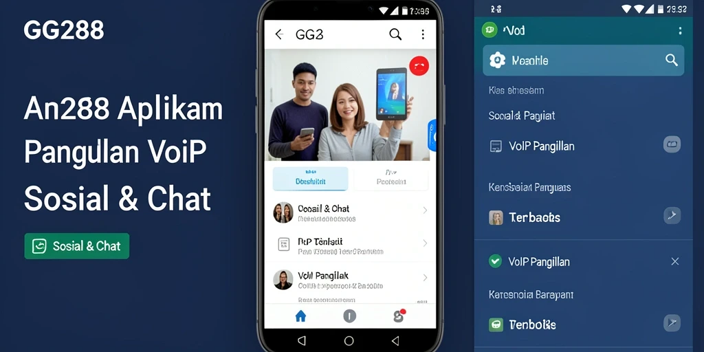 Antarmuka pengguna GG288 yang sederhana dan intuitif untuk panggilan VoIP.