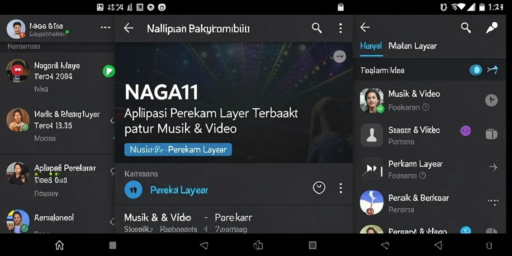 Antarmuka NAGA11 yang sederhana dan fungsional untuk perekaman layar.