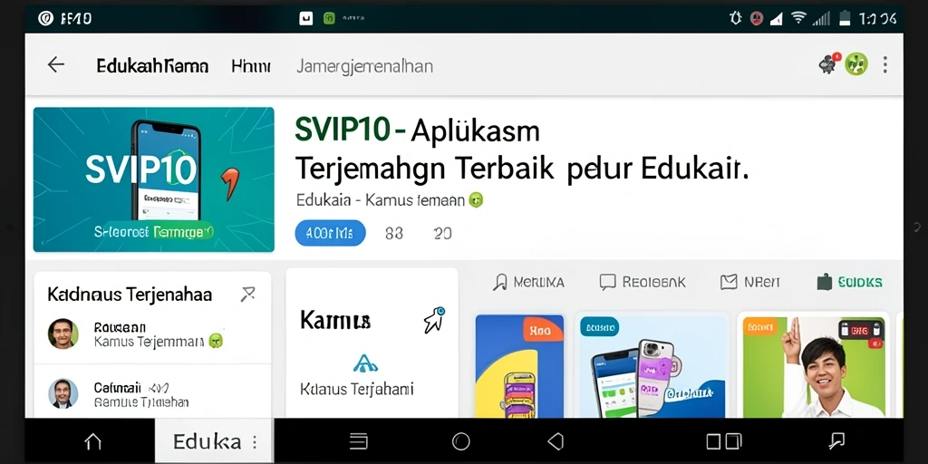 Antarmuka intuitif SVIP10 dengan fitur-fitur unggulan untuk terjemahan bahasa.